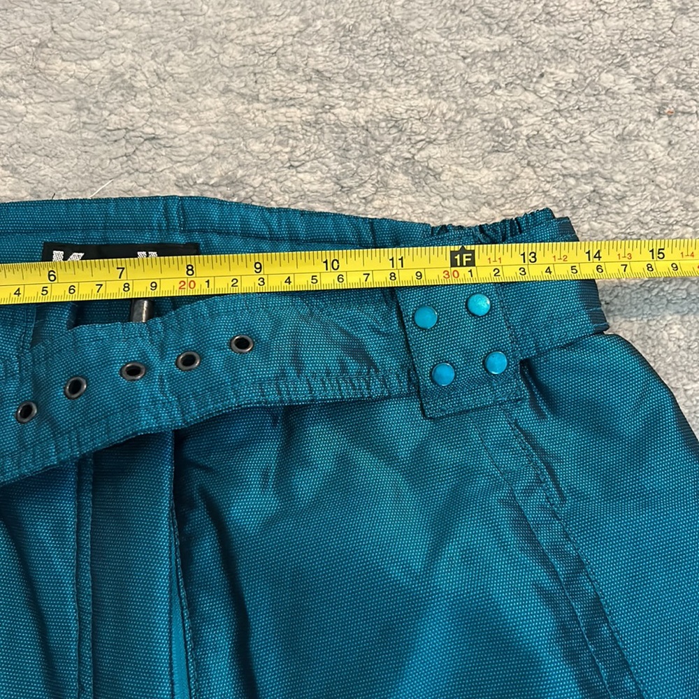 Vintage Y2K Metallic Teal Ski Pants - Picture 4 of 5
